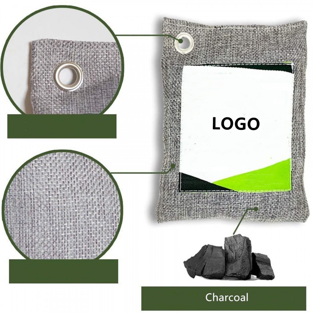 Logo Branded 200g Bamboo Charcoal Air Purifying Bag
