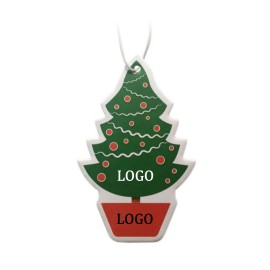 Christmas Tree Shaped Car Air Freshener with Logo  Christmas Tree Shaped Car Air Freshener with Logo