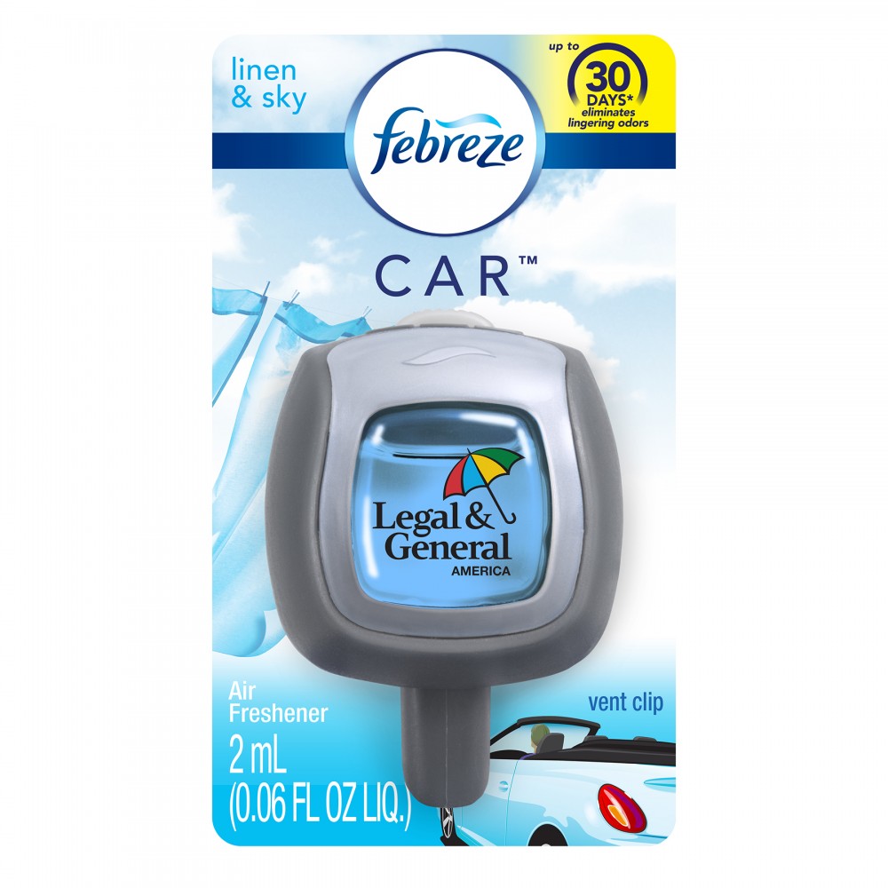 Febreze CAR Vent Clip, Linen & Sky scent, Standard with Logo