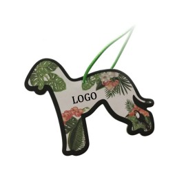 Dog Shape Hanging Car Air Freshener Tag with Logo