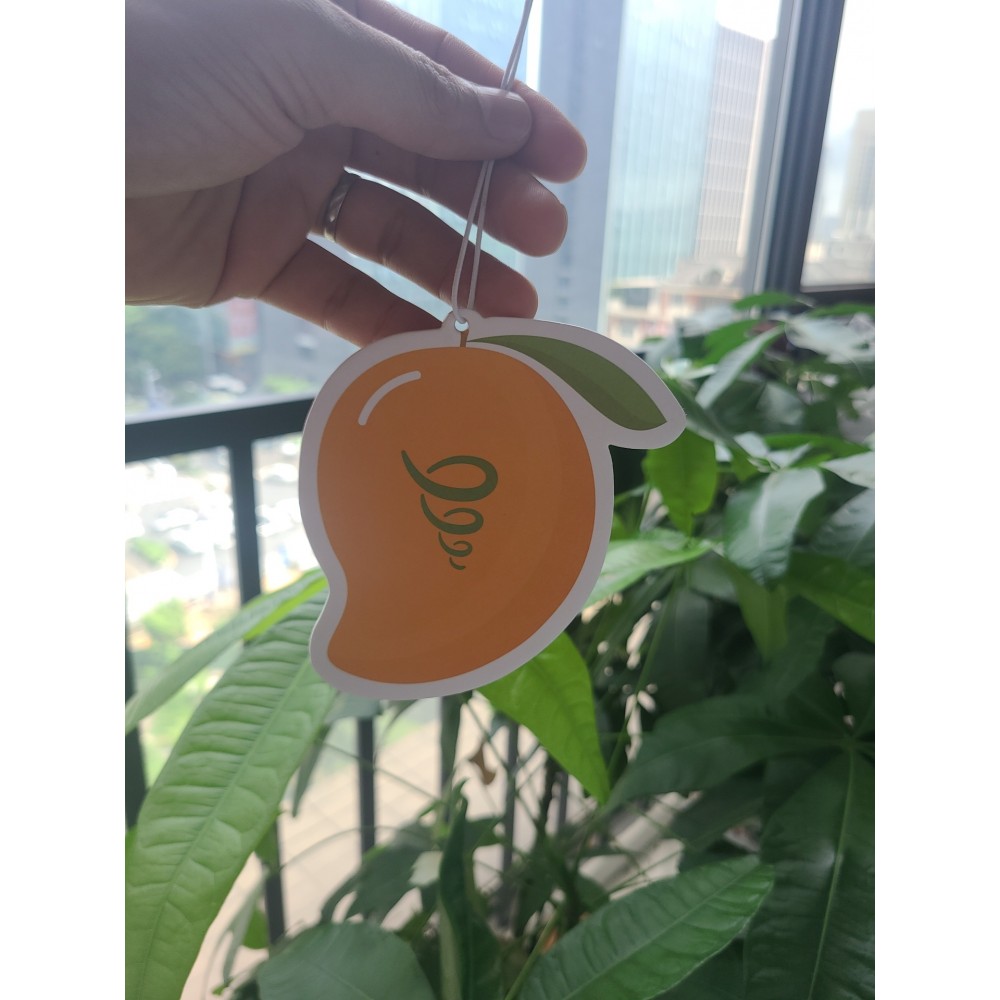 Mango Shaped Air Freshener with Logo