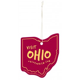 Logo Branded Paper Air Freshener - Ohio (Outline)