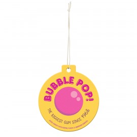 3.75" x 3.024" Paper Air Freshener Tag - Circle with Logo