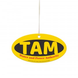 Longer Horizontal Oval Shaped Air Fresheners with Logo