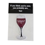 Promotional Wine Glass Shape Air Freshener w/Paper Card