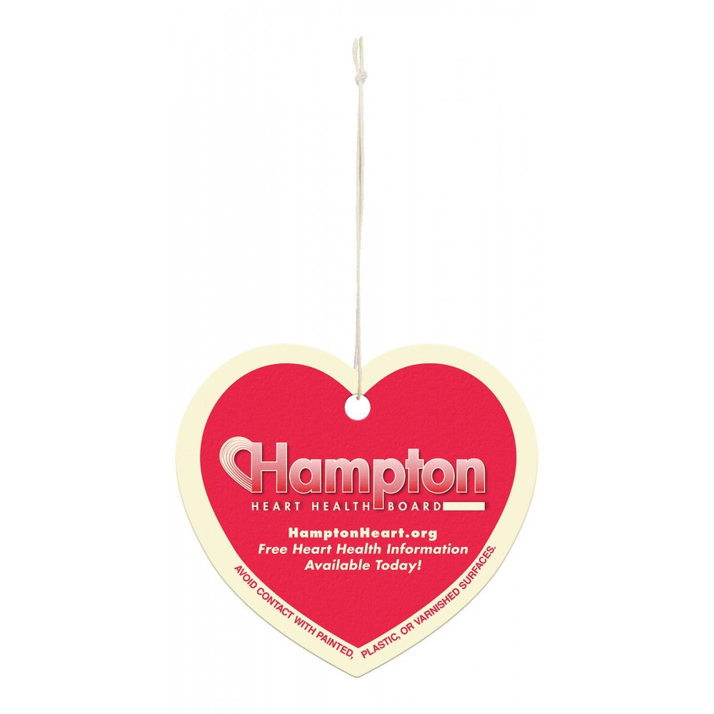 Paper Air Freshener Tag - Heart with Logo