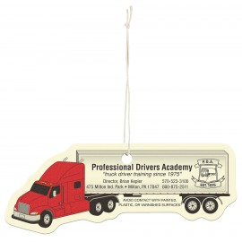 Personalized Paper Air Freshener Tag - Semi Truck