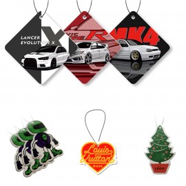 Customized Full Color Custom Shape Size Car Paper Air Freshener