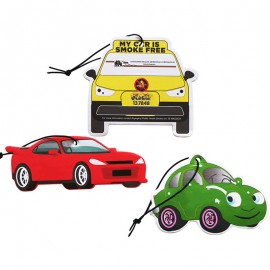 Car Shape Full Color Printed Air Freshener up to 10 sq inches with Logo