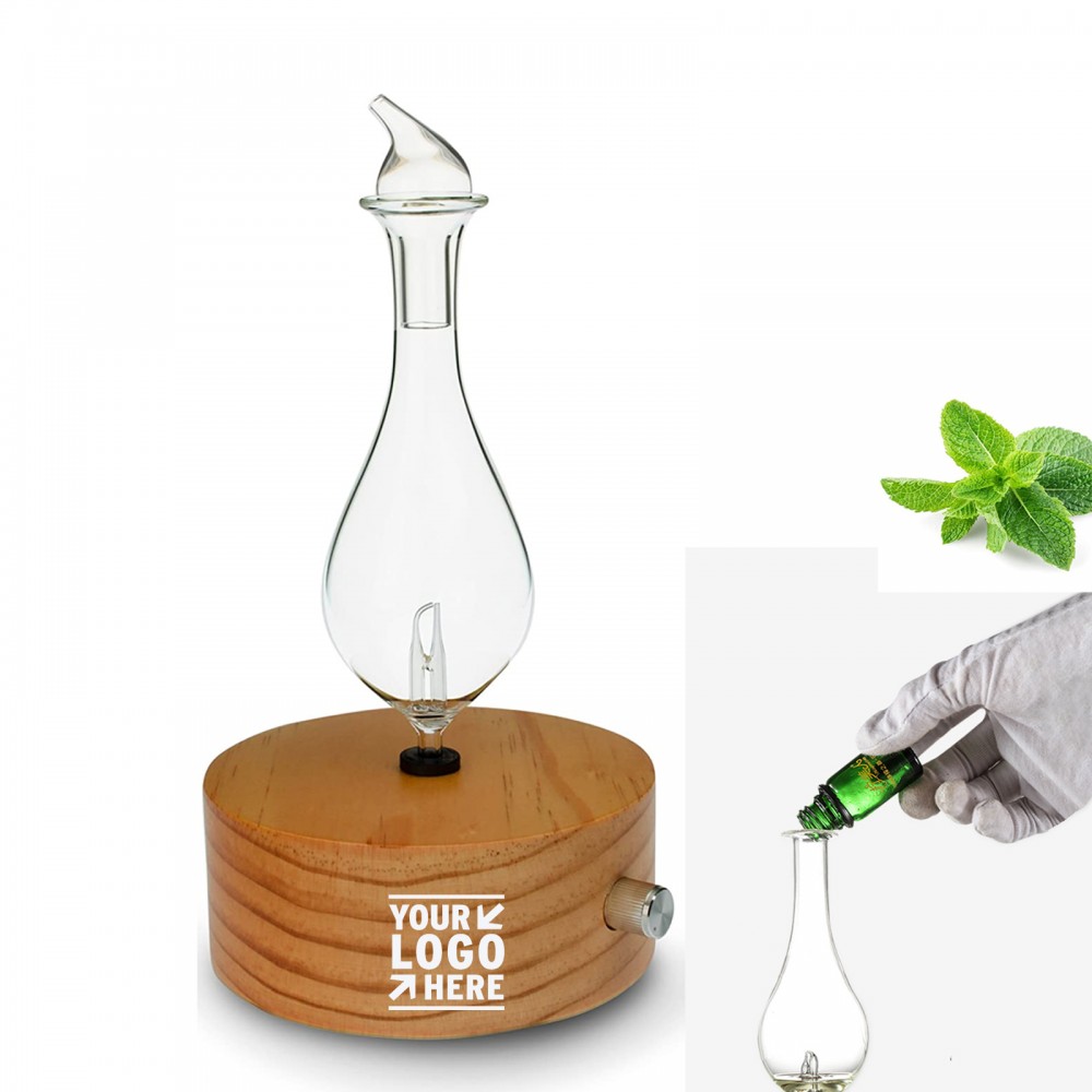 Wood and Glass Aromatherapy Diffuser with Logo