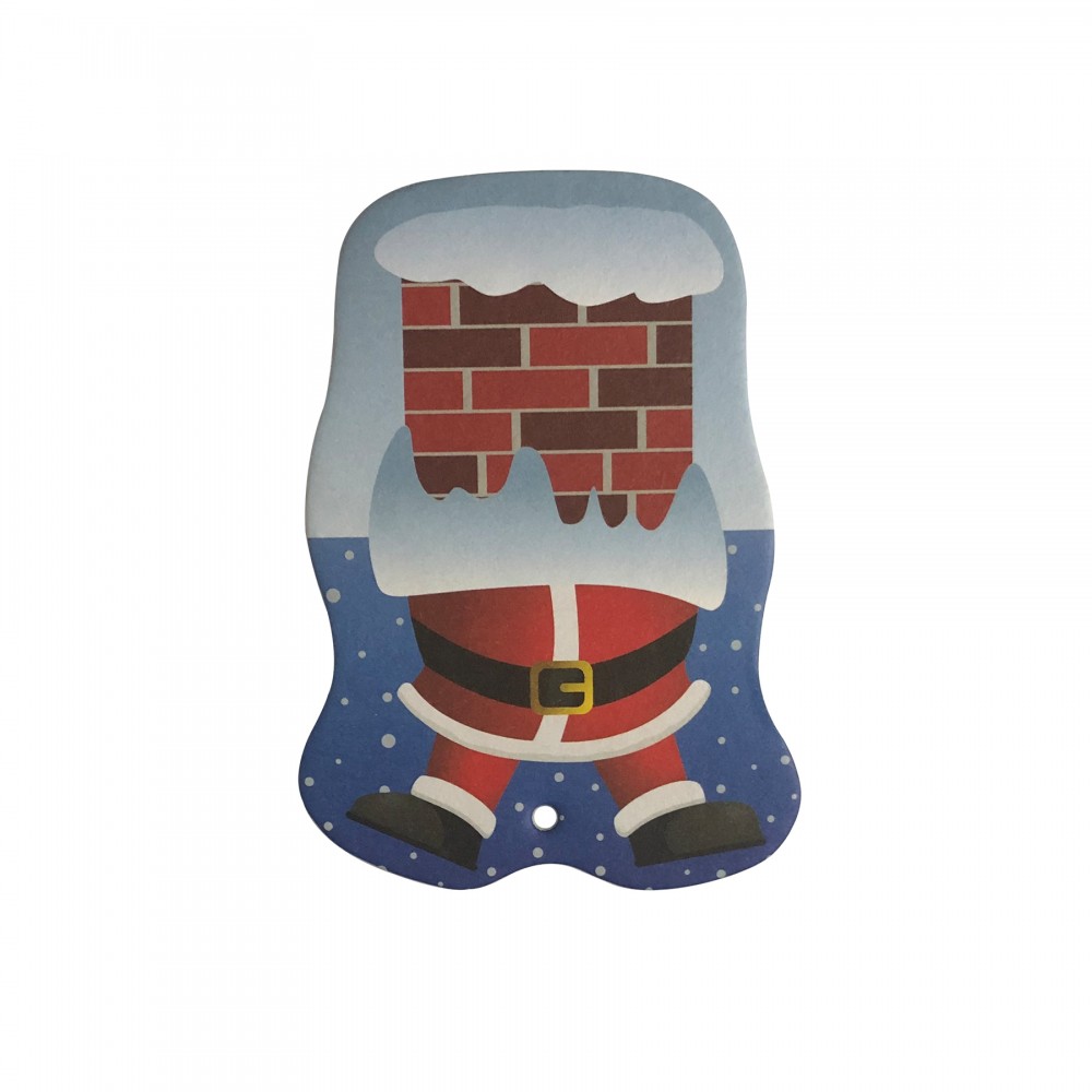 Santa in Chimney Christmas Air Freshener with Logo