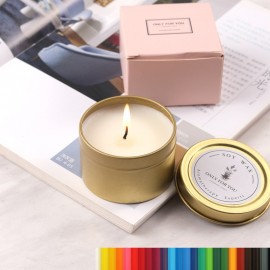 2 Oz. Scented Candle in Metal Screw-Top Tin with Logo  2 Oz. Scented Candle in Metal Screw-Top Tin with Logo