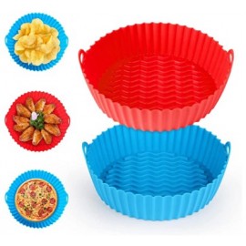 8" X 6" Round Air Fryer Silicone Liners with Logo