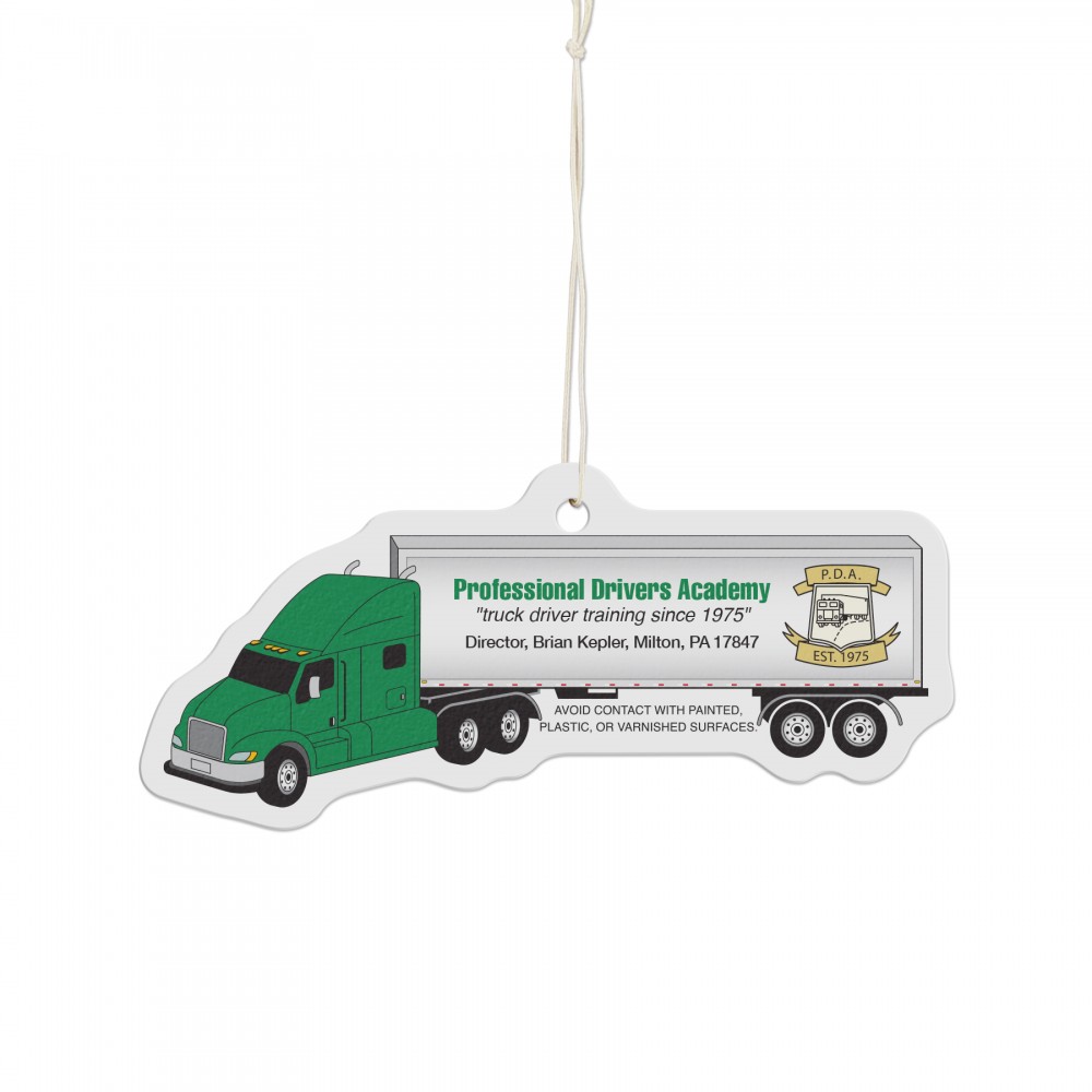 Tractor Trailer Shaped Air Fresheners with Logo