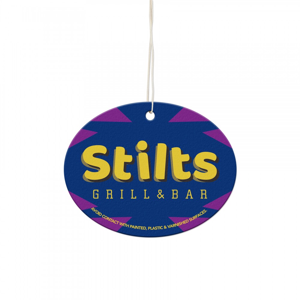 Promotional Horizontal Oval Shaped Air Fresheners