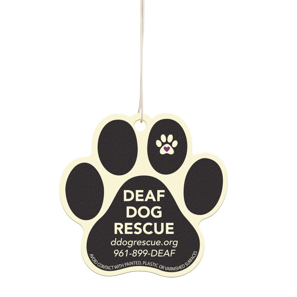 Custom Paper Air Freshener Tag - Paw