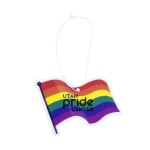 Logo Imprinted Pride Flag Stock Design Air Freshener