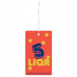 2.5" x 4.1875" Paper Air Freshener Tag - Rectangle with Logo