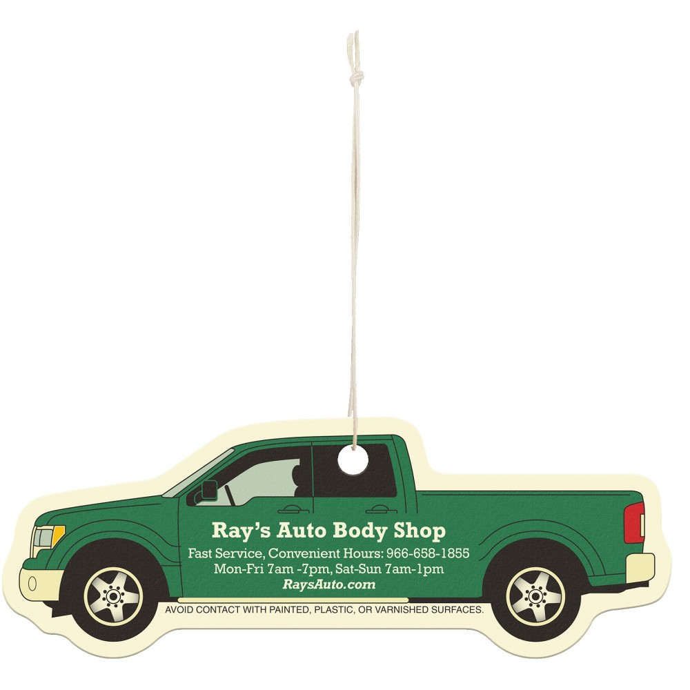 Promotional Paper Air Freshener Tag - Pickup Truck