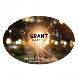 Bumper Sticker Magnet | Oval | 3 7/8" x 5 3/4" | Full Color with Logo