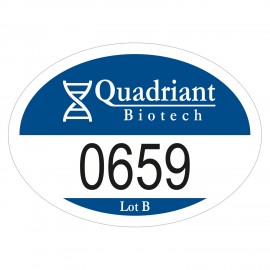 Outside Parking Permit | Oval | 2" x 2 3/4" | White Reflective | Numbered with Logo  Outside Parking Permit | Oval | 2" x 2 3/4" | White Reflective | Numbered with Logo