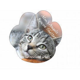 Outdoor Fade Resistant Vinyl Paw Decal &amp; Booster with Logo