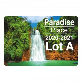Outside Parking Permit | Rectangle | 2" x 3 1/2" | White Vinyl | Full Color | Numbered with Logo  Outside Parking Permit | Rectangle | 2" x 3 1/2" | White Vinyl | Full Color | Numbered with Logo