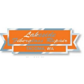 White Reflective Auto Ad Decal (5.766"x1.82") with Logo  White Reflective Auto Ad Decal (5.766"x1.82") with Logo
