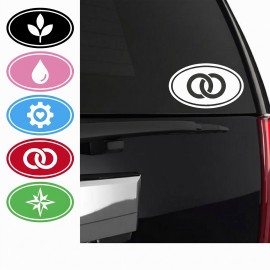 3" * 5" Oval Bumper Sticker with Logo