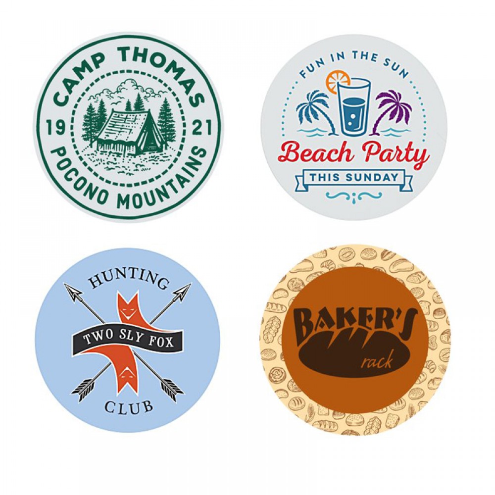Full Color Circle Vinyl Sticker with Logo Full Color Circle Vinyl Sticker with Logo