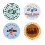 Full Color Circle Vinyl Sticker with Logo