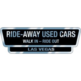 Custom Chrome Polyester Auto Ad Decal (5.733"x 1.865")