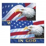 3D Lenticular Sticker / Patriotic Images w/Text "In God We Trust" (Imprinted)(12"x8") Custom Imprinted