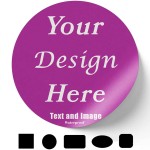 Personalized 4" Full Color Label Sticker Waterproof Decals with Image Text or Logo