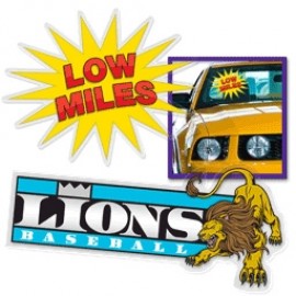 Custom Static Cling Custom Front Decal w/ front cling (0 - 5 sq. Inch) with Logo