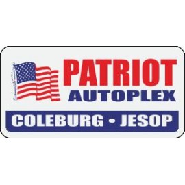 Custom White Reflective Auto Ad Decal (4"x 2")