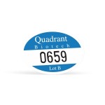 Promotional Outside Parking Permit | Oval | 2" x 2 3/4" | White Vinyl