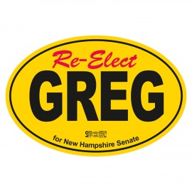 Promotional Bumper Sticker | Oval | 4" x 6" | Yellow Vinyl  Promotional Bumper Sticker | Oval | 4" x 6" | Yellow Vinyl