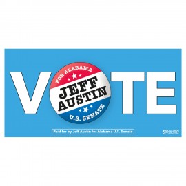 Promotional HD Resolution Bumper Sticker | Rectangle | 3 3/4" x 7 1/2" | White Vinyl  Promotional HD Resolution Bumper Sticker | Rectangle | 3 3/4" x 7 1/2" | White Vinyl