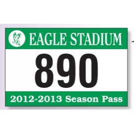 White Vinyl Parking Permit Decal (3 "x 2 ") with Logo  White Vinyl Parking Permit Decal (3 "x 2 ") with Logo