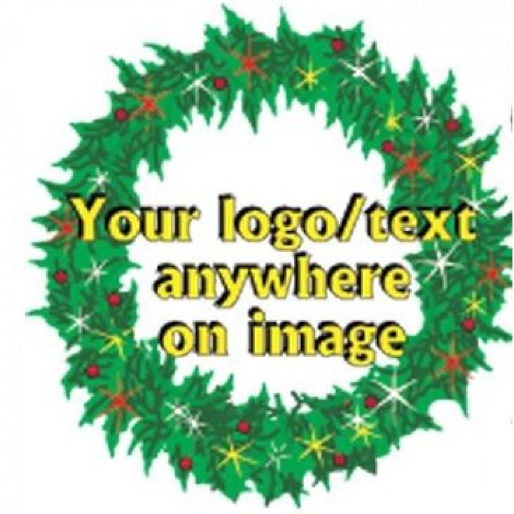 Christmas Wreath Bumper Sticker with Logo