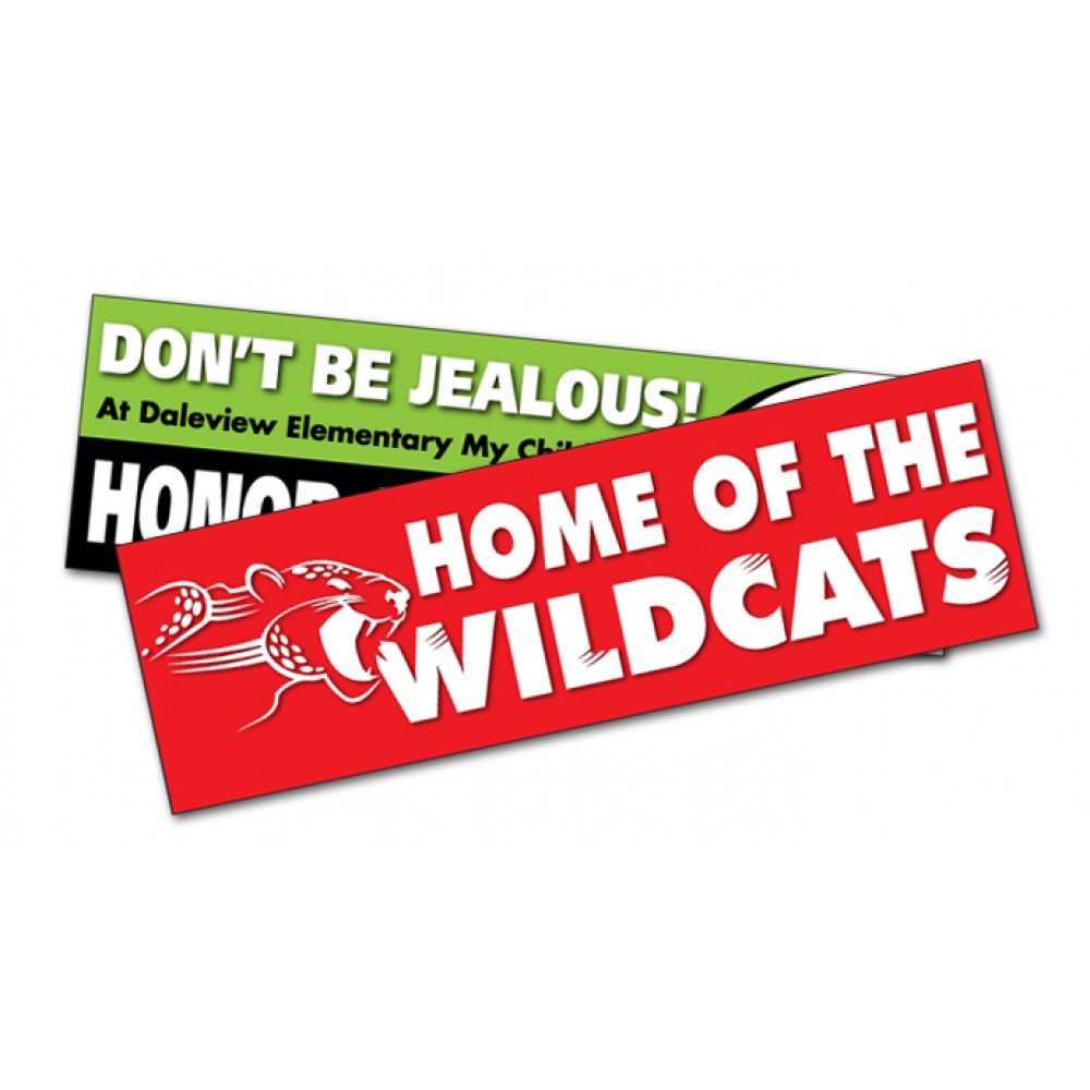 UV-Coated Vinyl Bumper Sticker/Decal with Logo