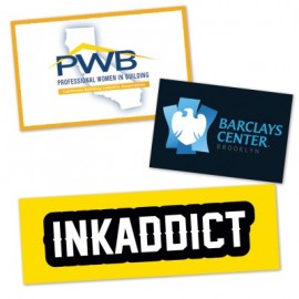 Logo Branded 4" x 9" Rectangle Water-resistant Stickers