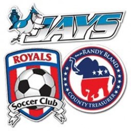 Custom Static Cling Custom Back Decal w/ Back Cling (23.1-28 sq. Inch) with Logo  Custom Static Cling Custom Back Decal w/ Back Cling (23.1-28 sq. Inch) with Logo