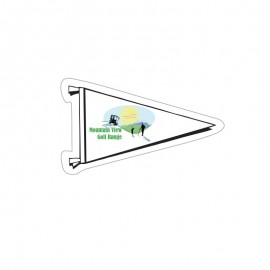 Flag-Shaped Sticker with Logo  Flag-Shaped Sticker with Logo