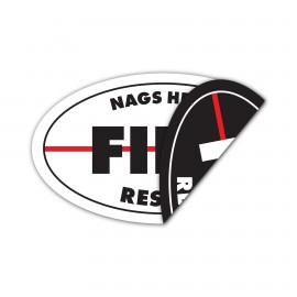 Custom Static Cling - Clear Back Sticky Cling (2-Sided) 5.1-9 sq in with Logo