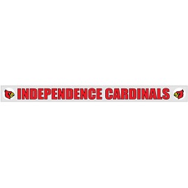 Clear Window Bumper Sticker w/Static Face Application (17"x 1 1/2") with Logo  Clear Window Bumper Sticker w/Static Face Application (17"x 1 1/2") with Logo