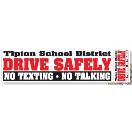 Standard Face-Cut Vinyl Bumper Sticker (11 1/2" x 3") Custom Imprinted  Standard Face-Cut Vinyl Bumper Sticker (11 1/2" x 3") Custom Imprinted
