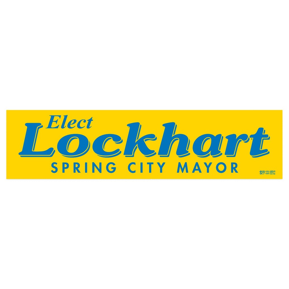 Bumper Sticker | Rectangle | 3 3/4" x 15" | Yellow Vinyl with Logo Bumper Sticker | Rectangle | 3 3/4" x 15" | Yellow Vinyl with Logo