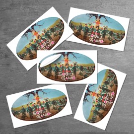 Customized 4" x 2" Oval Sticker